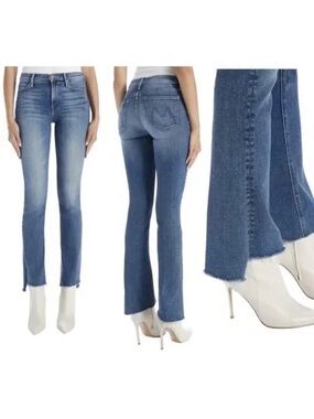 MOTHER The Runaway Step Fray Jeans in Leaps and Bounds Wash
